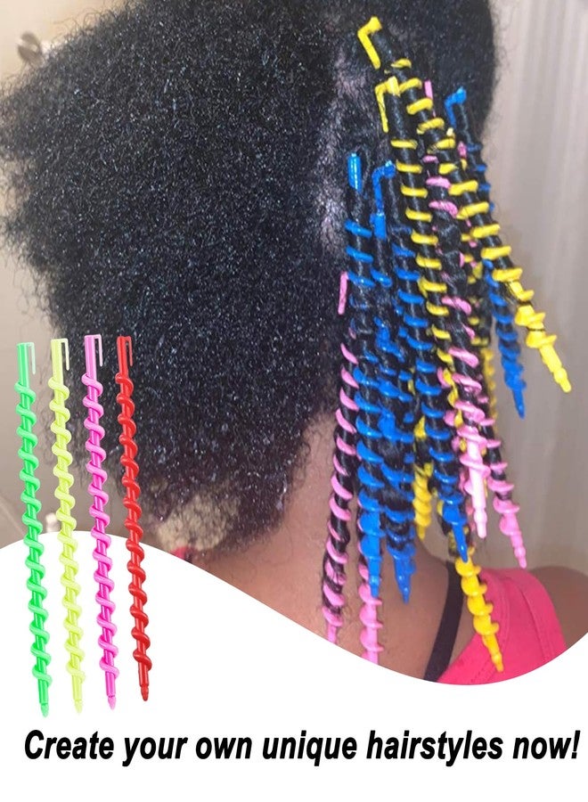 VinBee 112 Pcs Spiral Curlers for Natural Hair,Spiral Perm Rods for Long Hair,Short & Long Heatless Curlers,Barber Hairdressing Rollers and Plastic Salon Kit-Women's and Young Ladies' - Image 5