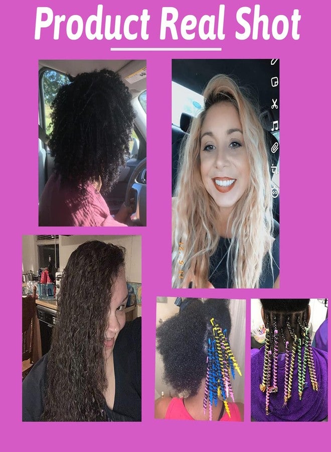 VinBee 112 Pcs Spiral Curlers for Natural Hair,Spiral Perm Rods for Long Hair,Short & Long Heatless Curlers,Barber Hairdressing Rollers and Plastic Salon Kit-Women's and Young Ladies' - Image 3