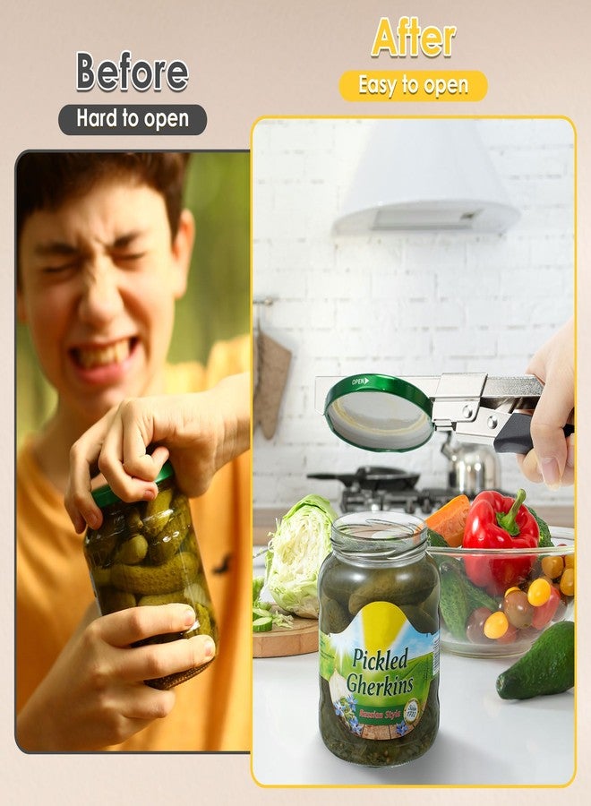 Dreyoo فتاحة علب ومرطبانات قابلة للتعديل من دريو، عبوة من قطعتين، فتاحة علب متعددة الوظائف من الفولاذ المقاوم للصدأ مع ماسك مرطبان، فتاحة أغطية مرطبانات مريحة للأيدي الضعيفة وكبار السن ومرضى التهاب المفاصل والأطفال، 7.5 بوصة - Image 5