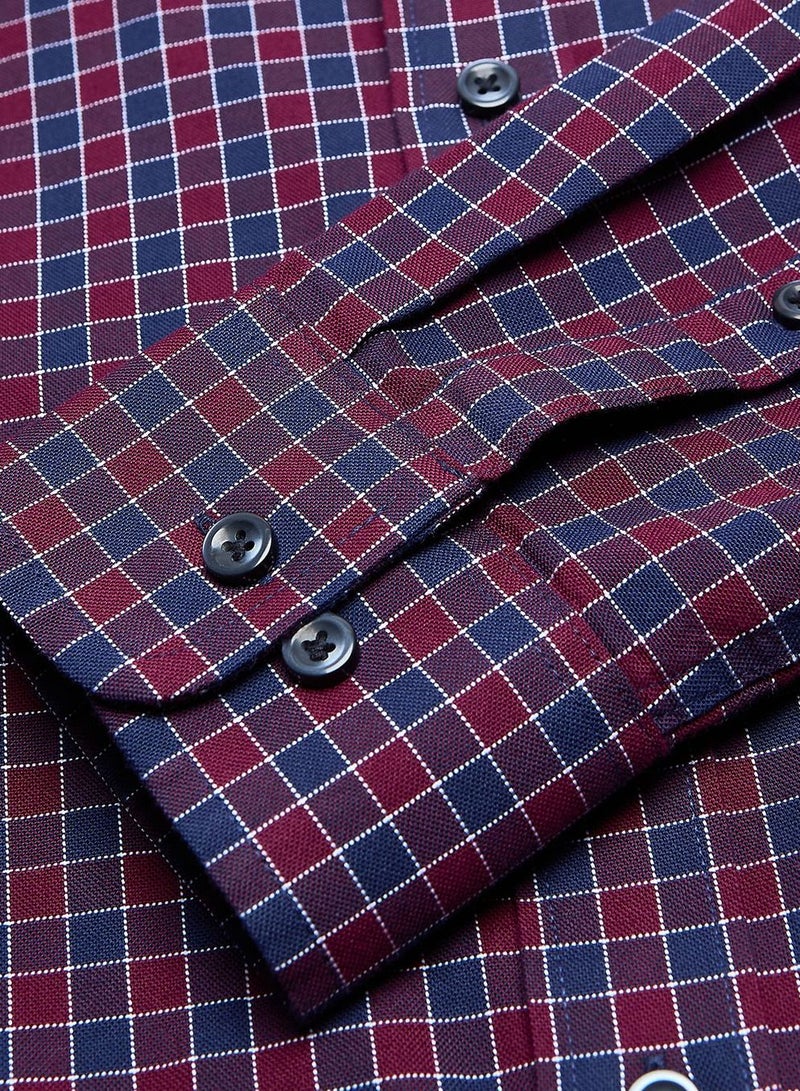GIORDANO قميص أكسفورد ضيق من القطن للرجال مع تطريز - Image 4