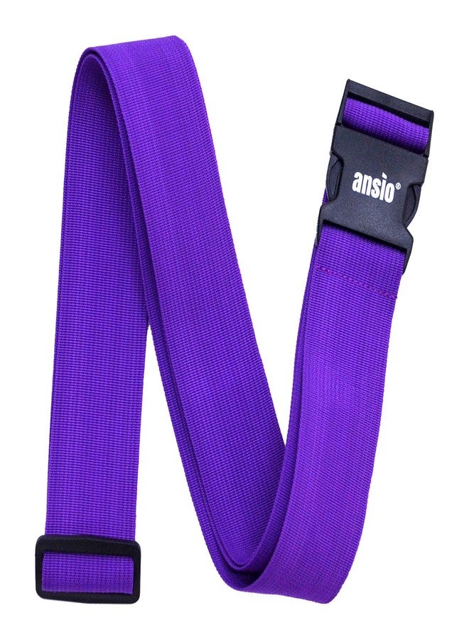 ANSIO Adjustable Luggage Straps with Buckle Closure for Suitcases Packing (Vibrant Purple) - Image 1