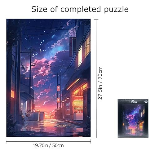 Legion LoFi Anime Puzzle with Poster 1000 Piece Jigsaw Puzzle for Teens and Adults 70cm x 50cm Hilltop Shop - Image 5