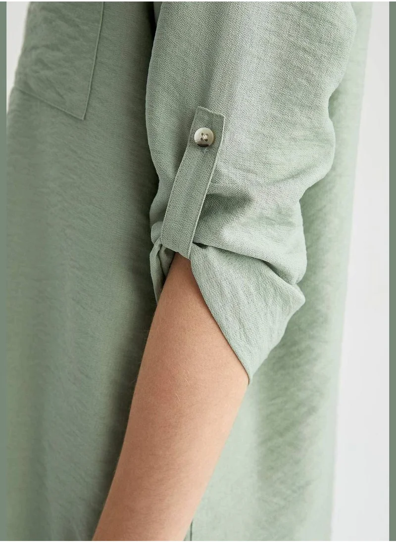 DeFacto Pocket Epaulette Shirt Tunic