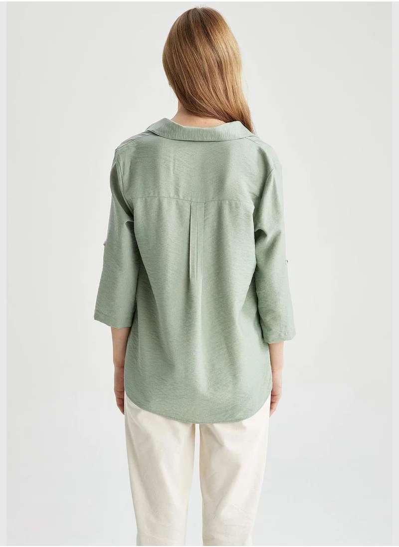 DeFacto Pocket Epaulette Shirt Tunic