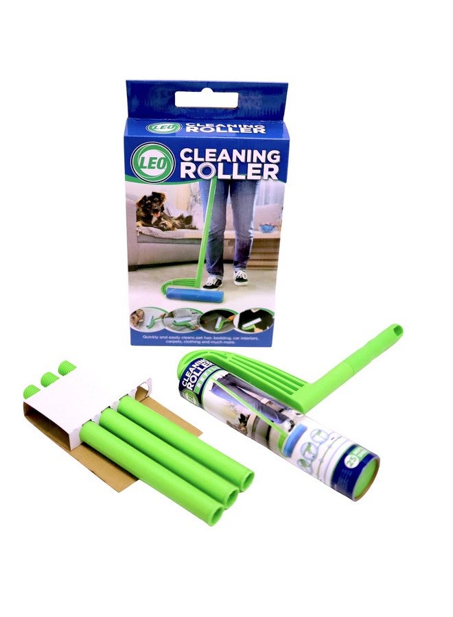 LEO Large 10Inch Wide Lint Roller Refills 25 Sheets With Extendable Handle To 45 Inch For Lint Removers Household Cleaning Easily Remove Pet Hair Dust And Debris From Floors Carpets And Furniture - Image 1