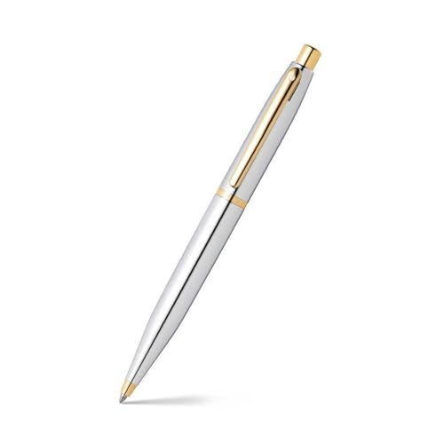 Sheaffer VFM 9422 Ballpoint Pen Polished Chrome with Gold Plated Trim | Premium Ballpen Silver - Image 1