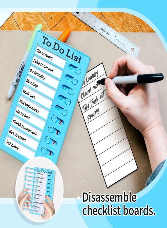 Tsytyst Chore Chart for Kids,To Do List, Daily Routine Chart, and Schedule Board-Checklist and Portable Memo for Efficient Task Management and Planning (blue) - Image 2