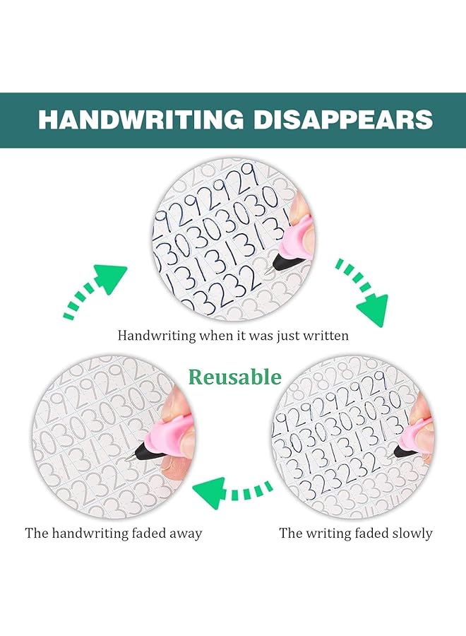 erorex 4 Pcs Arabic Magic Practice A5 Copybook For Kids Handwriting Reusable Magical Ink Tracing Book For Preschools Alphabet Drawing Writing Book With Refills Grip Correctors Educational Supplies - Image 2