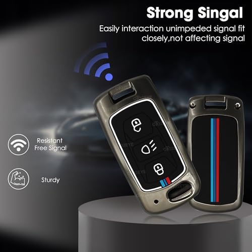 OTO2EYE Premium Metal Key Cover Compitable for Tata Tiago | Nexon | Altroz | Safari | Storme | Zest | Bolt | Tigor | Punch | Hexa 3 Button Flip Key - Image 3