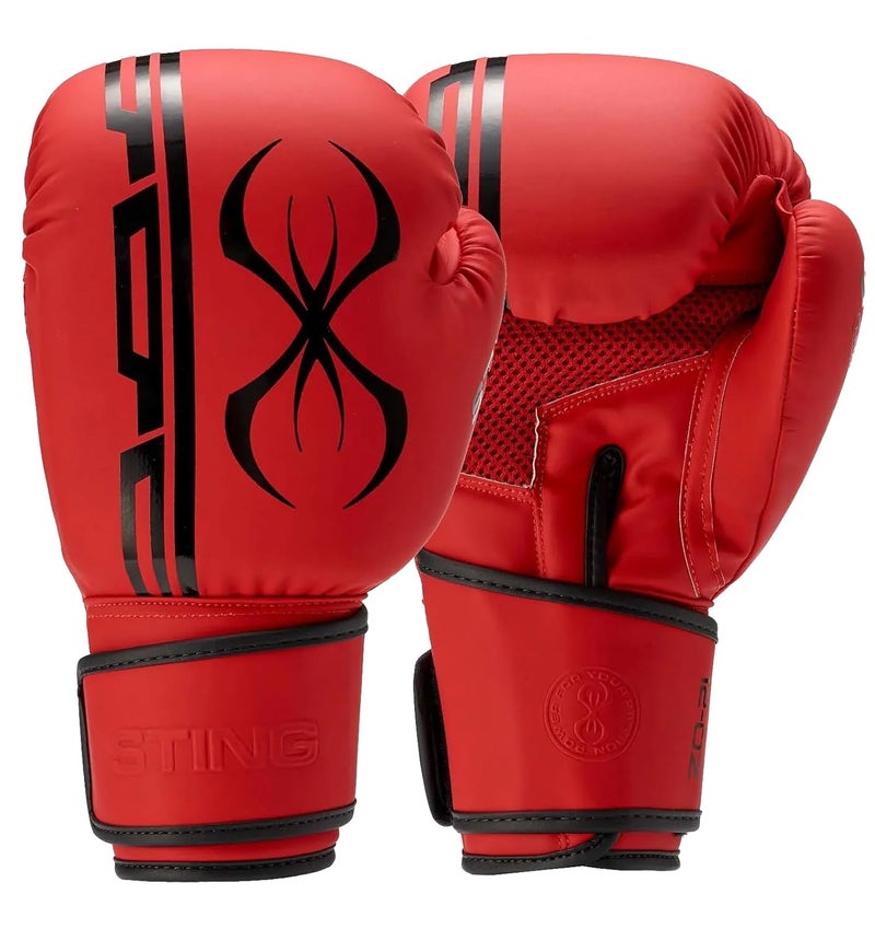 Sting Boxing - Armaplus Boxing Gloves | for Competition & Training (RED/Black, 10oz) - Image 1