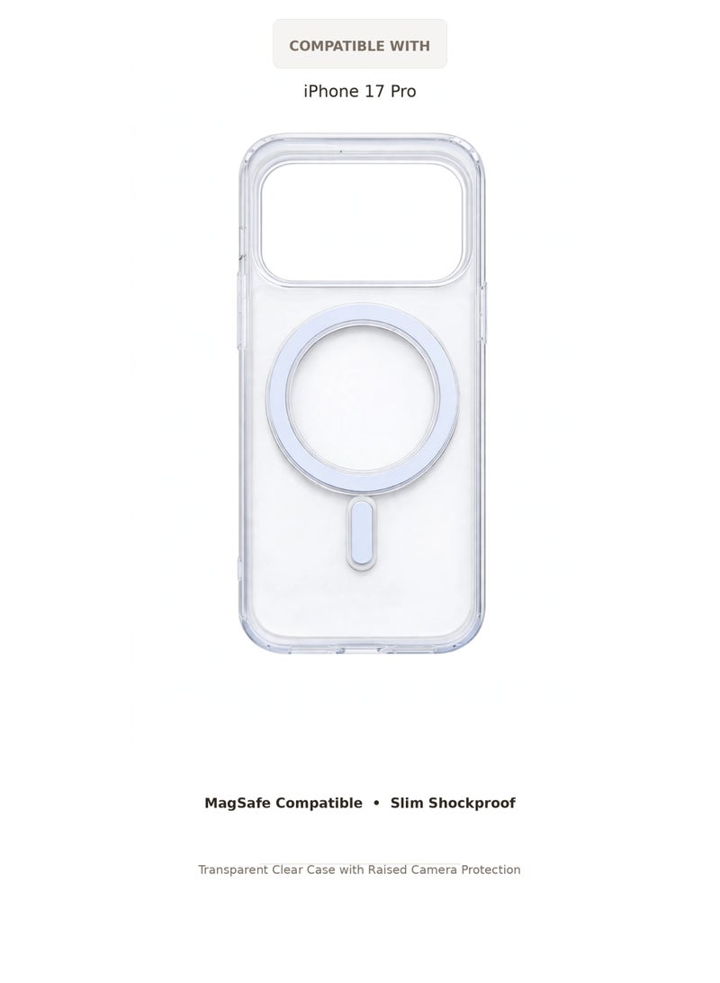 iPhone 17 Pro Clear Magnetic Ring Case Slim Shockproof Transparent Cover with Raised Camera Protection - Image 2