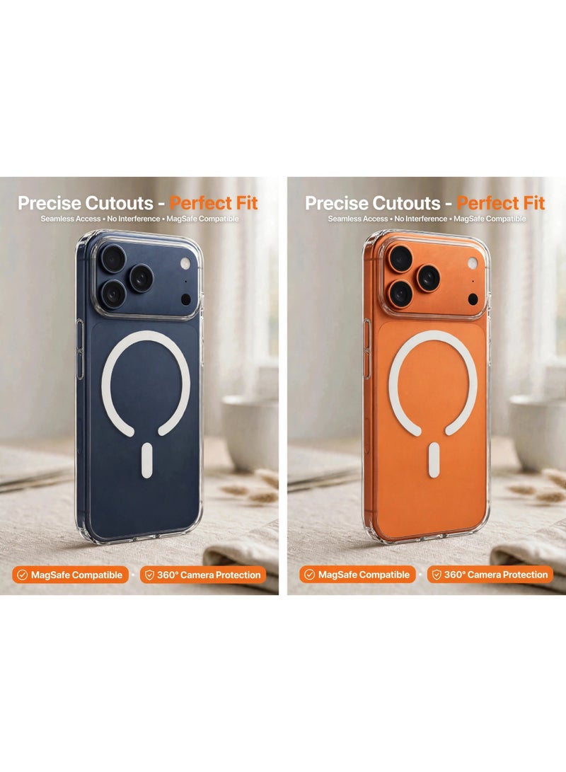 iPhone 17 Pro Clear Magnetic Ring Case Slim Shockproof Transparent Cover with Raised Camera Protection - Image 4