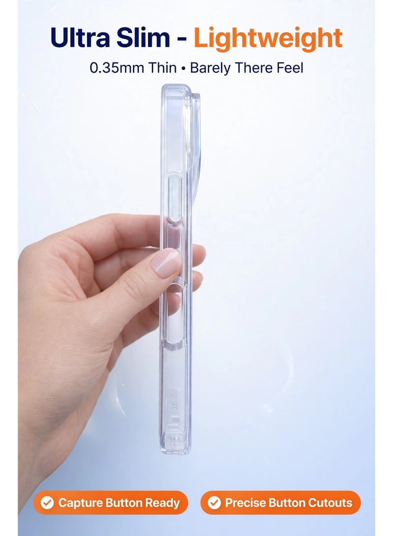 iPhone 17 Pro Clear Magnetic Ring Case Slim Shockproof Transparent Cover with Raised Camera Protection - Image 5