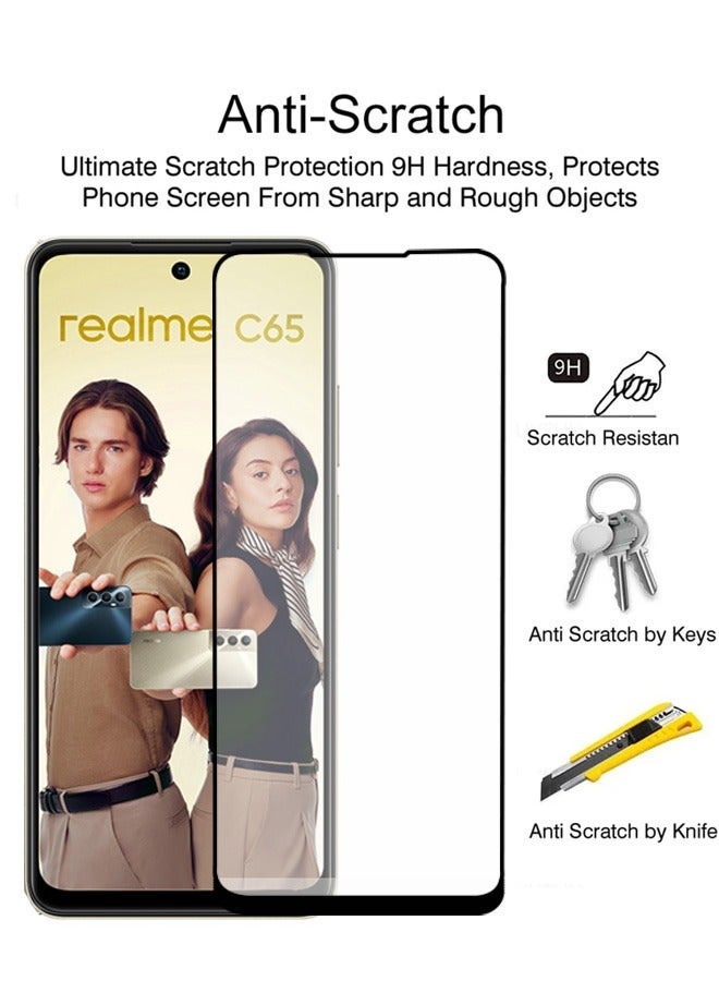 ZVEV 2 PCS Screen Protector for Realme C65 4G Tempered Glass Film with Easy Installation Tool, Ultra-clear, Shatterproof Anti-Scratch Film Screen Protector - Image 3