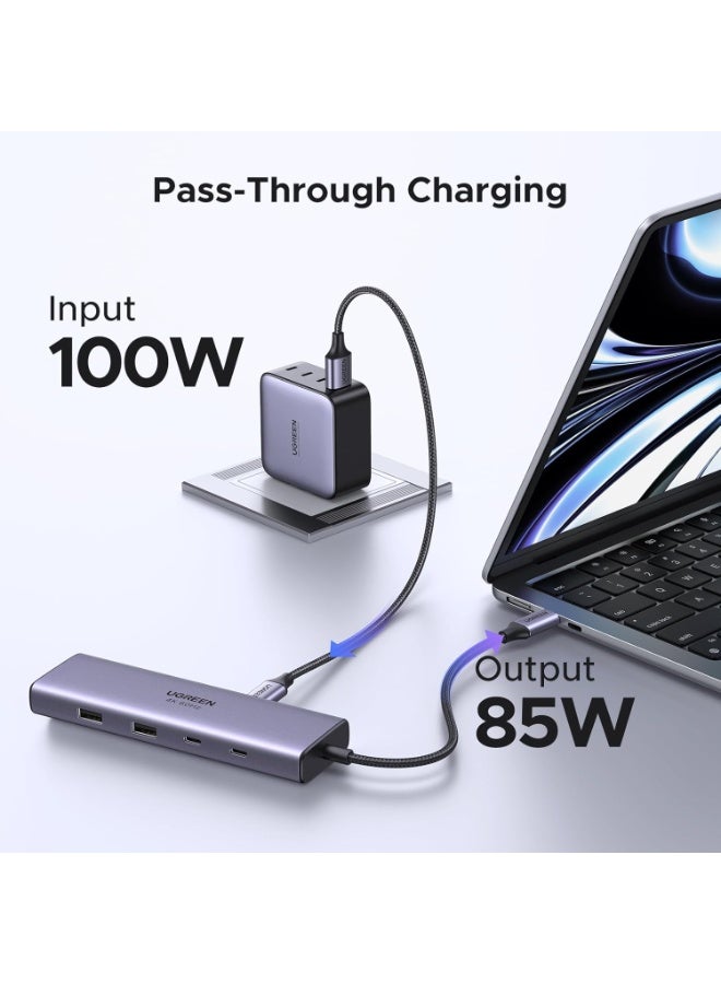 Ugreen Revodok 109 USB C Hub 9-IN-1 [USB-A*2+USB-C*2] USB 3.0 Hub 4K 60Hz HDMI Hub Type-C PD100W Fast Charging USB-C 5Gbps High Speed Transfer with SD Micro SD/TF Card Reader Type C Adapter Compatible - - Image 4