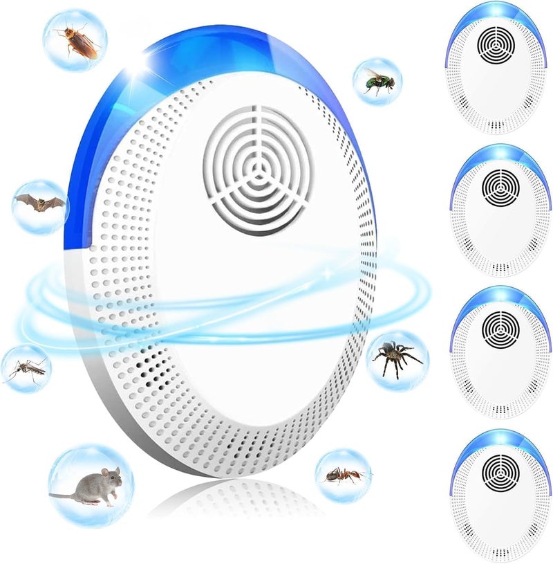 FUNI Ultrasonic Pest Repeller, Electronic Mouse Repellent, Indoor Silent Rat Deterrent Plug In, Pest Control for Mice, Ants, Spider, Rodent, Fly, Mosquitoes, Harmless to Humans & Pets (6) - Image 1
