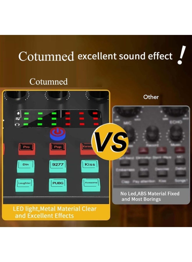 Festive Gallery V8S-X Live Sound Card Bluetooth Sound Mixer Board 3.5mm Audio Interface Live Sound Card with 16 Sound Effects 6 Connecting Methods Dual DSP Noise Reduction Chip For Live Streaming Recording Game PC - Image 4