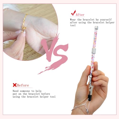 PEOUWNES Bracelet Helper Tools Diamond Bracelet Tool Jewelry Clasp Helper Hand Fastening and Hooking Tool for Necklace Bracelet Watch Clasps Zippers Crafts Adjustment, A-0020 - Image 4