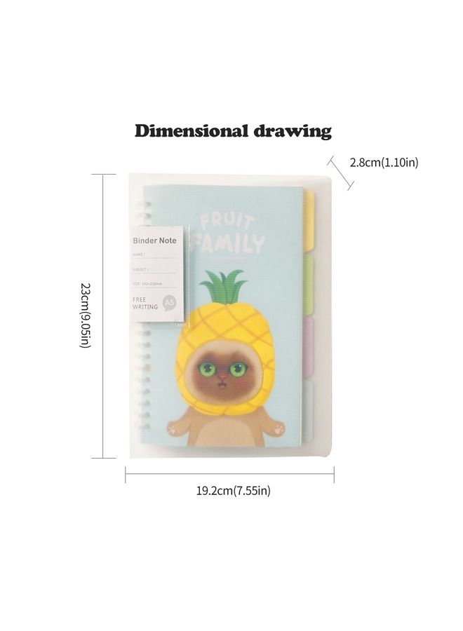 XIANGYU 5-Piece A5 Diary Transparent PP Cover Refillable Spiral Note Book Loose Leaf Binder Journal Notebook - Image 4