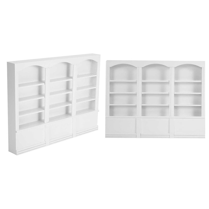 1:12 Doll House Accessories Mini Bookshelf Display Cabinet Bookcase Furniture Toy White - Image 5