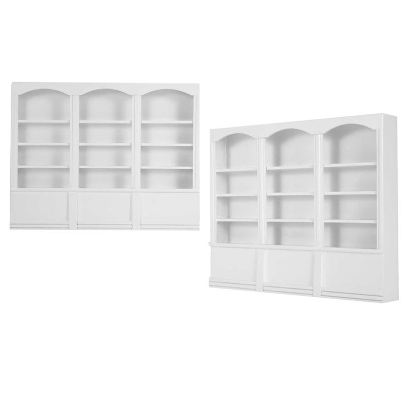 1:12 Doll House Accessories Mini Bookshelf Display Cabinet Bookcase Furniture Toy White - Image 4