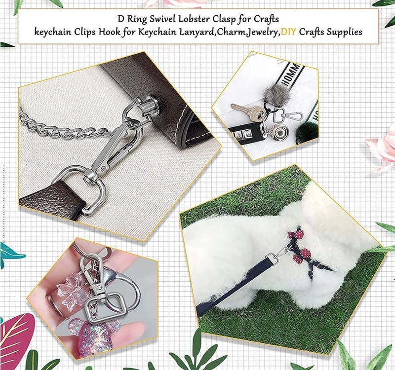 DIY Crafts DIY Crafts 25 Pcs, Bronze, Swivel Snap Keychain Hook for Crafts,Metal D Ring Swivel Lobster Clasp Swivel Clasps Claw Lobster Lanyard Clasp Keychain Clips Hook for Keychain(25 Pcs, Bronze)  - Image 3