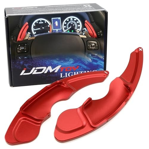 iJDMTOY امتدادات دواسة التبديل الرياضية الحمراء CNC من iJDMTOY مصنوعة من الألمنيوم المصبوب أكبر حجمًا متوافقة مع لكزس IS250 IS300 IS350 RC350 RC300 NX300 NX200t CT200h، إلخ - Image 1