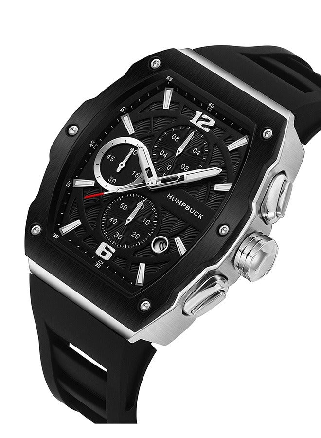 HUMPBUCK Men's Watch Large Dial Sports Watch Quartz Watch Waterproof Wristwatch for Active People with Anti-slip Strap and Large Dial  - Image 3