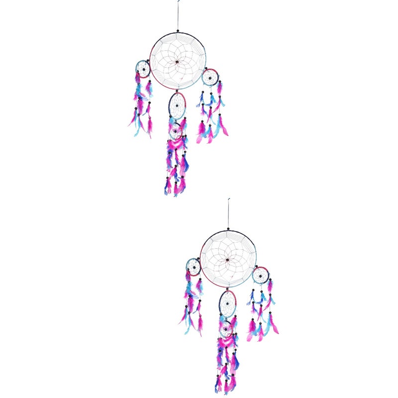 2pcs Plume Wall Hanging Dreamcatcher Ornament - Image 1