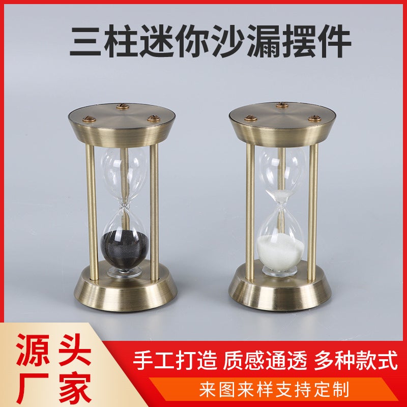 Supply Hourglass Hardware Hourglass Creative Furniture Ornaments Black And White Sand Classic Hourglass Timer - Image 2