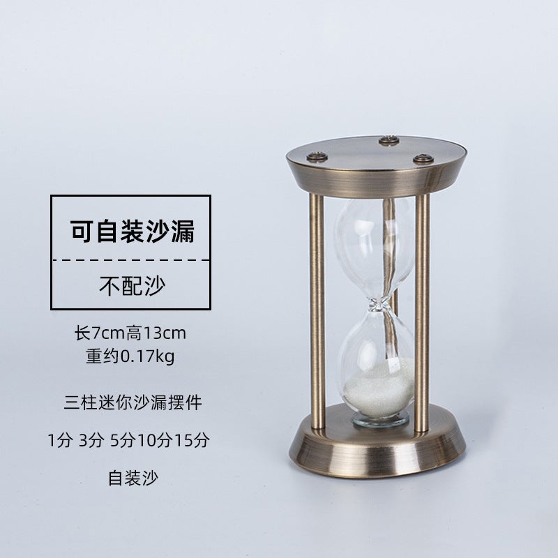 Supply Hourglass Hardware Hourglass Creative Furniture Ornaments Black And White Sand Classic Hourglass Timer - Image 1