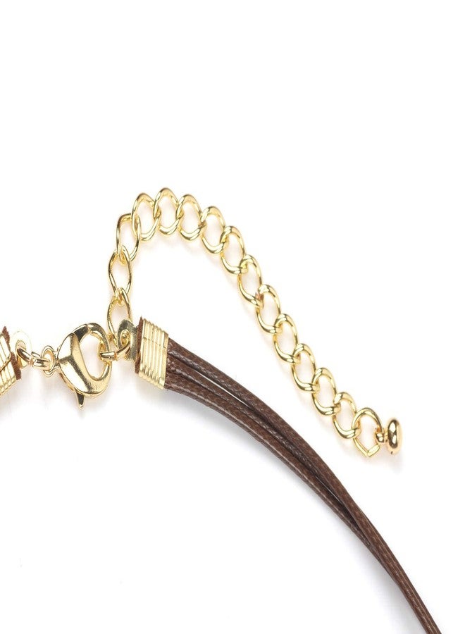 Coiris 3 Layers Big Faceted Wood Beaded Strand Statement Necklace for Women Chunky Collar (N0018-Light Brown) - Image 4