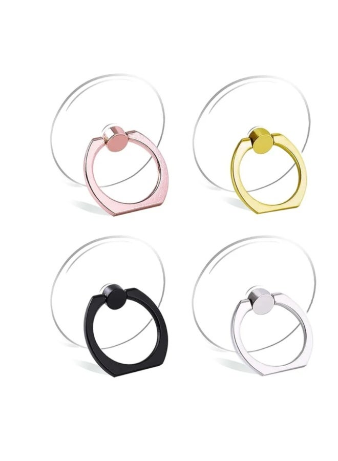 Holder Cell Phone Ring Holder Stand Transparent Finger Grip Loop 360 Degree Rotation Finger Ring Stand (Black Sliver Gold Rose Gold ) - Image 1