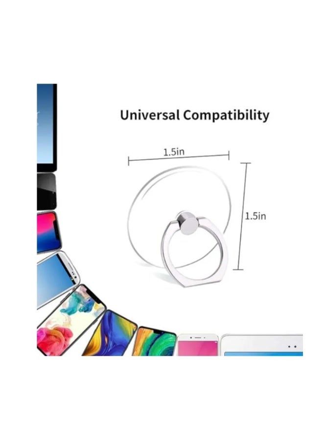 Holder Cell Phone Ring Holder Stand Transparent Finger Grip Loop 360 Degree Rotation Finger Ring Stand (Black Sliver Gold Rose Gold ) - Image 4