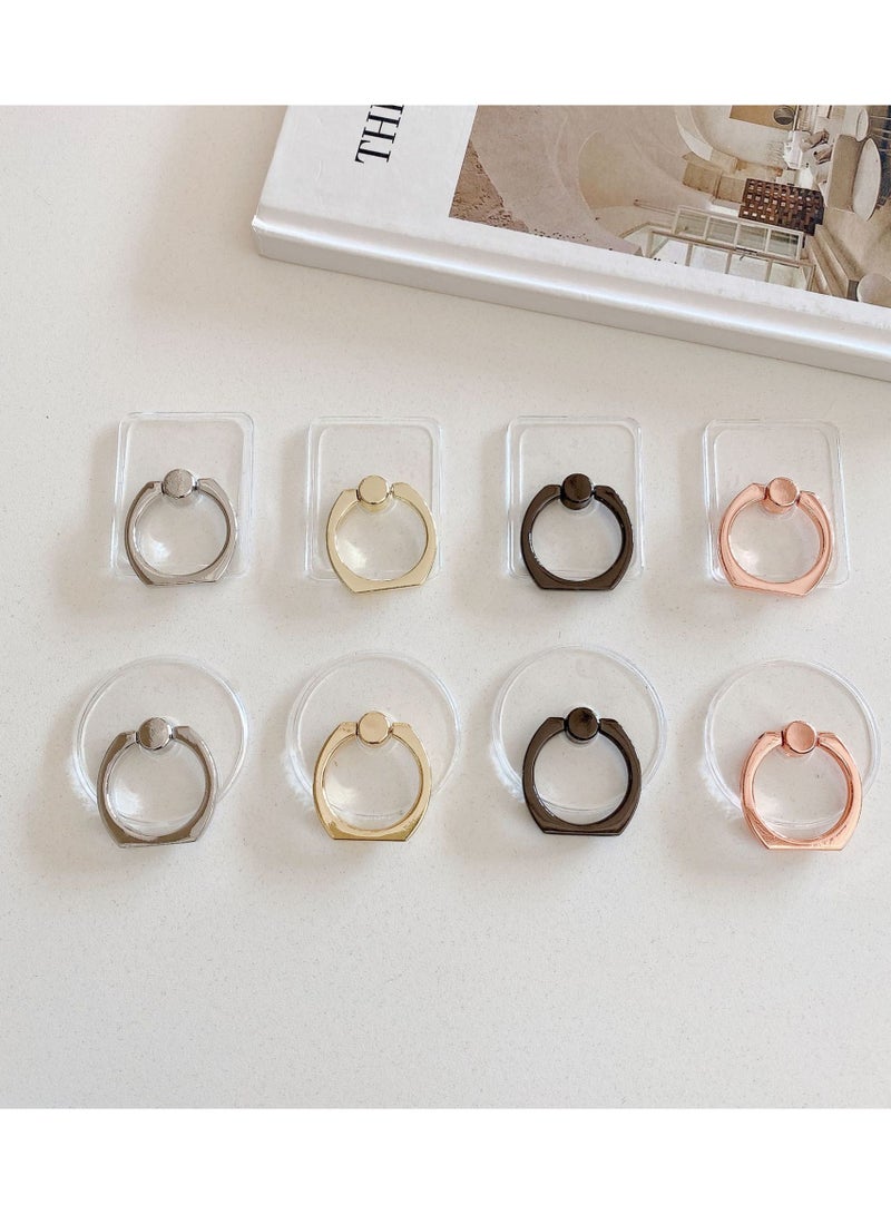 Holder Cell Phone Ring Holder Stand Transparent Finger Grip Loop 360 Degree Rotation Finger Ring Stand (Black Sliver Gold Rose Gold ) - Image 5