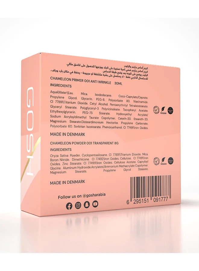 gosh Chameleon Primer 001 Anti Wrinkle + Free Chameleon Powder 001 Transparent