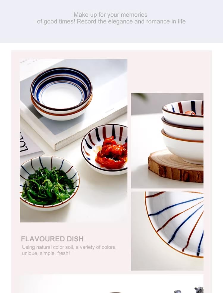 DANSR DANSR Dip Bowl Set Dipping Sauce Dishes Set Dip Bowls Set Porcelain Dip Mini Bowls Soy Sauce DishBowls for Tomato Sauces Ketchup BBQ Sauce or Seasoning for Dining Home RestaurantBowl K 8  - Image 4
