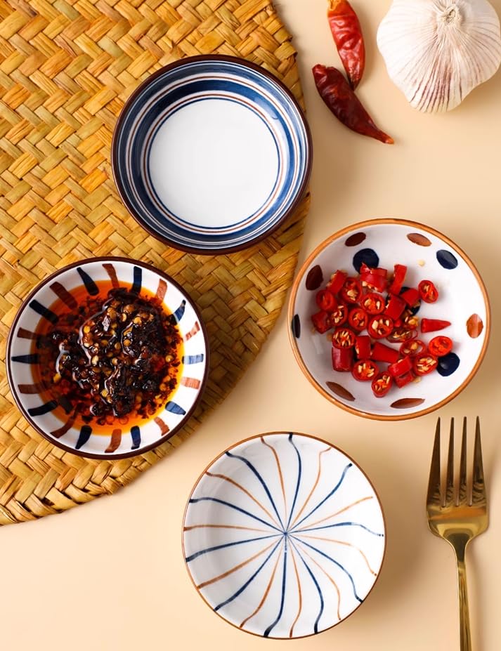 DANSR DANSR Dip Bowl Set Dipping Sauce Dishes Set Dip Bowls Set Porcelain Dip Mini Bowls Soy Sauce DishBowls for Tomato Sauces Ketchup BBQ Sauce or Seasoning for Dining Home RestaurantBowl K 8  - Image 2