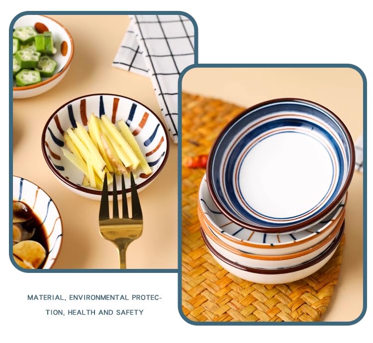 DANSR DANSR Dip Bowl Set Dipping Sauce Dishes Set Dip Bowls Set Porcelain Dip Mini Bowls Soy Sauce DishBowls for Tomato Sauces Ketchup BBQ Sauce or Seasoning for Dining Home RestaurantBowl K 8  - Image 5