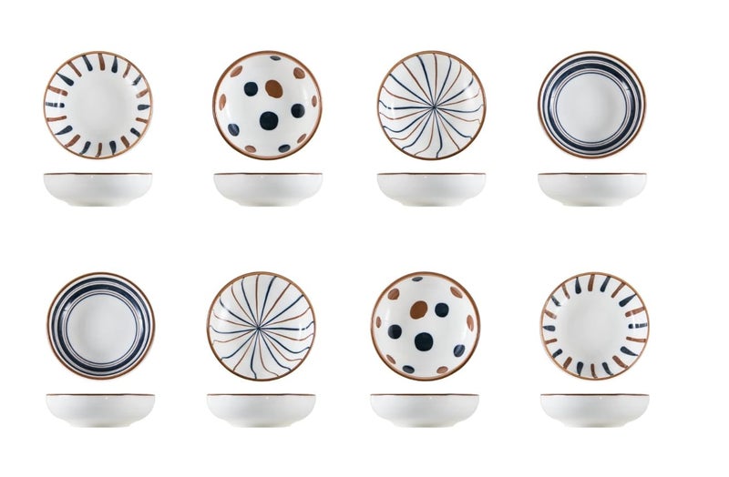 DANSR DANSR Dip Bowl Set Dipping Sauce Dishes Set Dip Bowls Set Porcelain Dip Mini Bowls Soy Sauce DishBowls for Tomato Sauces Ketchup BBQ Sauce or Seasoning for Dining Home RestaurantBowl K 8  - Image 1