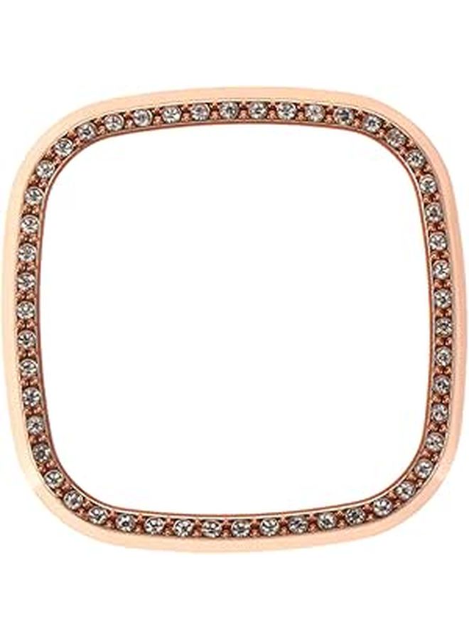غطاء حماية كامل من الكربون (قطعة واحدة) لحماية الشاشة من الخدوش وسهل التركيب، بلون الورد الذهبي، لحماية الساعة من الخدوش. - Image 1