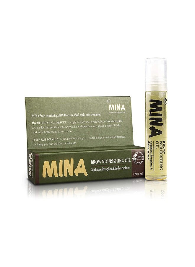 MINA ibrow Henna Medium Brown Tint Set with Nourishing Oil No Ammonia Vegan & Cruelty Free Up to 30 Applications Instant Eyebrow Tint Set with Tattoo Effect