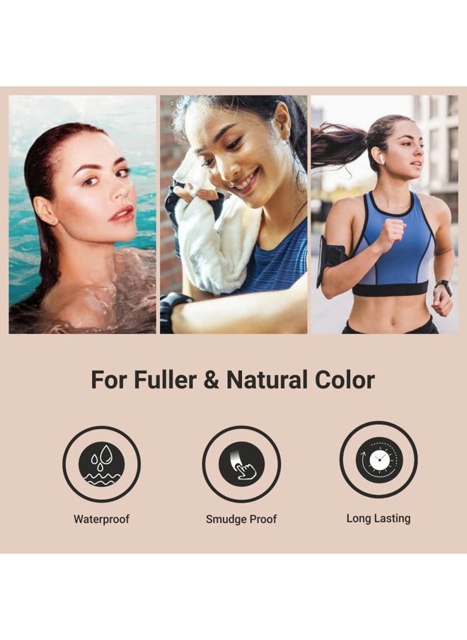 MINA ibrow Henna Medium Brown Tint Set with Nourishing Oil No Ammonia Vegan & Cruelty Free Up to 30 Applications Instant Eyebrow Tint Set with Tattoo Effect