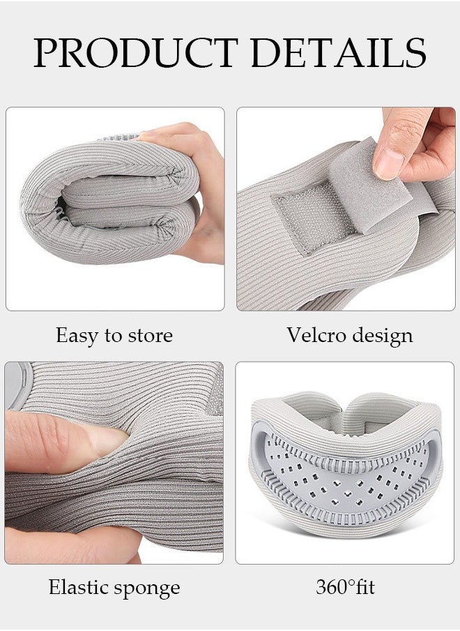 DUNISO Neck Brace for Neck Pain and Support, Adjustable Cervical Collar for Sleeping, Soft Foam Neck Protectors Wraps Keep Vertebrae Stable and Aligned, Women & Men Cervical Spine Pressure Relief  - Image 5