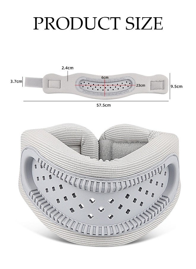 DUNISO Neck Brace for Neck Pain and Support, Adjustable Cervical Collar for Sleeping, Soft Foam Neck Protectors Wraps Keep Vertebrae Stable and Aligned, Women & Men Cervical Spine Pressure Relief  - Image 4