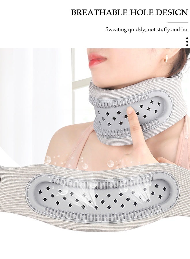 DUNISO دعامة الرقبة لآلام الرقبة والدعم، طوق عنق قابل للتعديل للنوم، واقيات رقبة من الفوم الناعم تحافظ على الفقرات ثابتة ومتناغمة، تخفيف ضغط العمود الفقري للنساء والرجال - Image 5