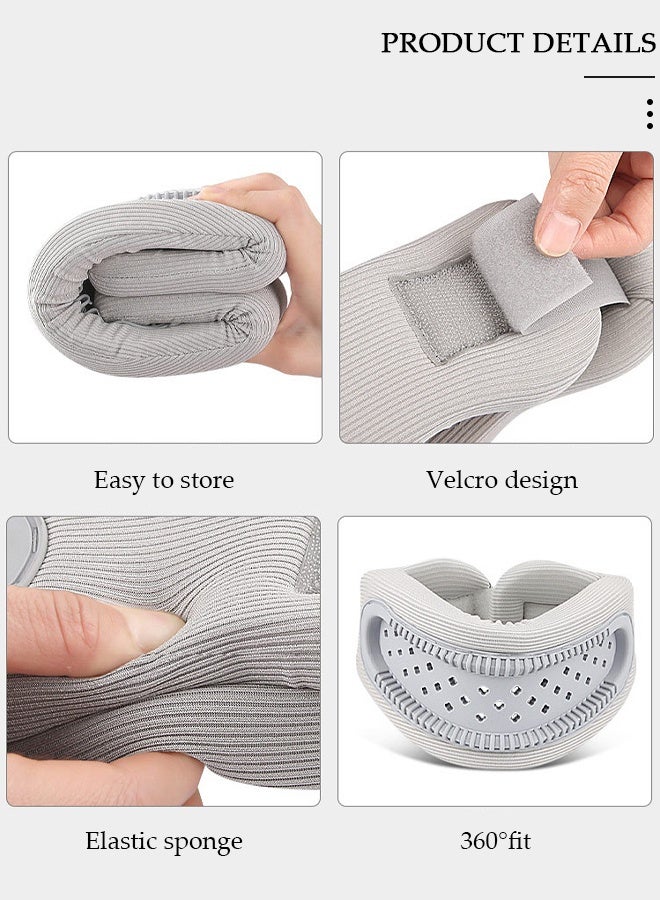 DUNISO دعامة الرقبة لآلام الرقبة والدعم، طوق عنق قابل للتعديل للنوم، واقيات رقبة من الفوم الناعم تحافظ على الفقرات ثابتة ومتناغمة، تخفيف ضغط العمود الفقري للنساء والرجال - Image 3