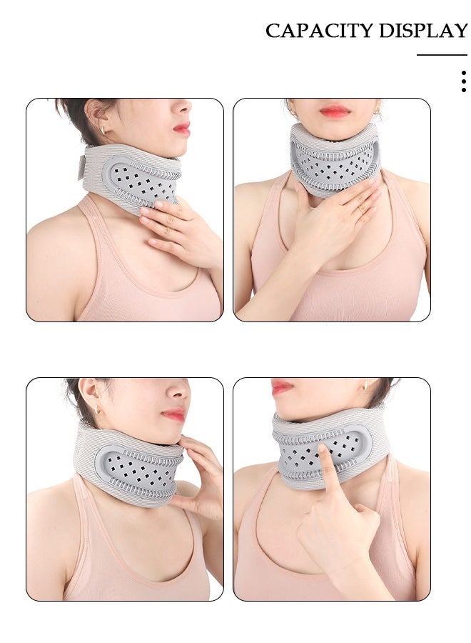 DUNISO دعامة الرقبة لآلام الرقبة والدعم، طوق عنق قابل للتعديل للنوم، واقيات رقبة من الفوم الناعم تحافظ على الفقرات ثابتة ومتناغمة، تخفيف ضغط العمود الفقري للنساء والرجال - Image 4