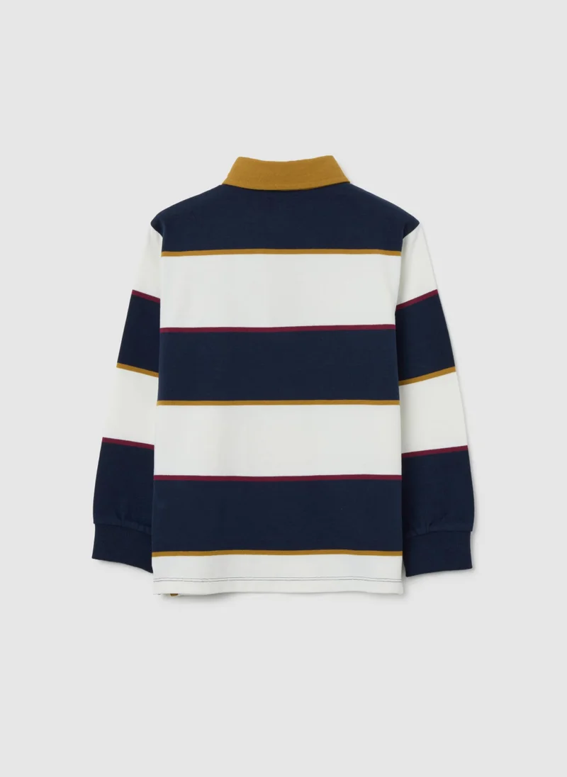 او في اس OVS Multicolour Pure Cotton Children'S Polo, Regular Fit