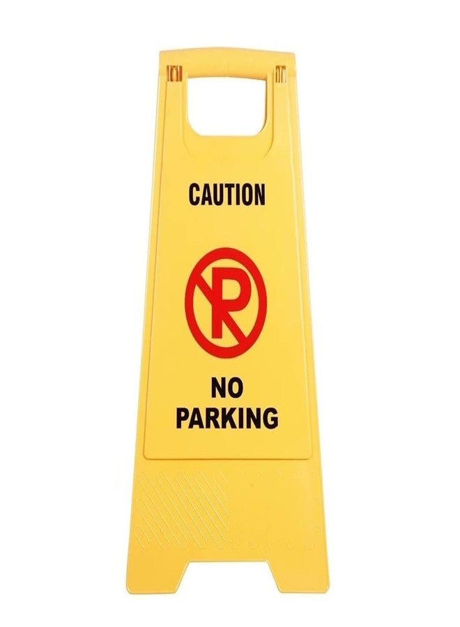 Amigos Store™ No Parking Sign Board - Foldable Large Yellow ABS Safety Stand for Offices, Malls, Hotels, Hospitals & Commercial Areas -set of 3 - Image 4